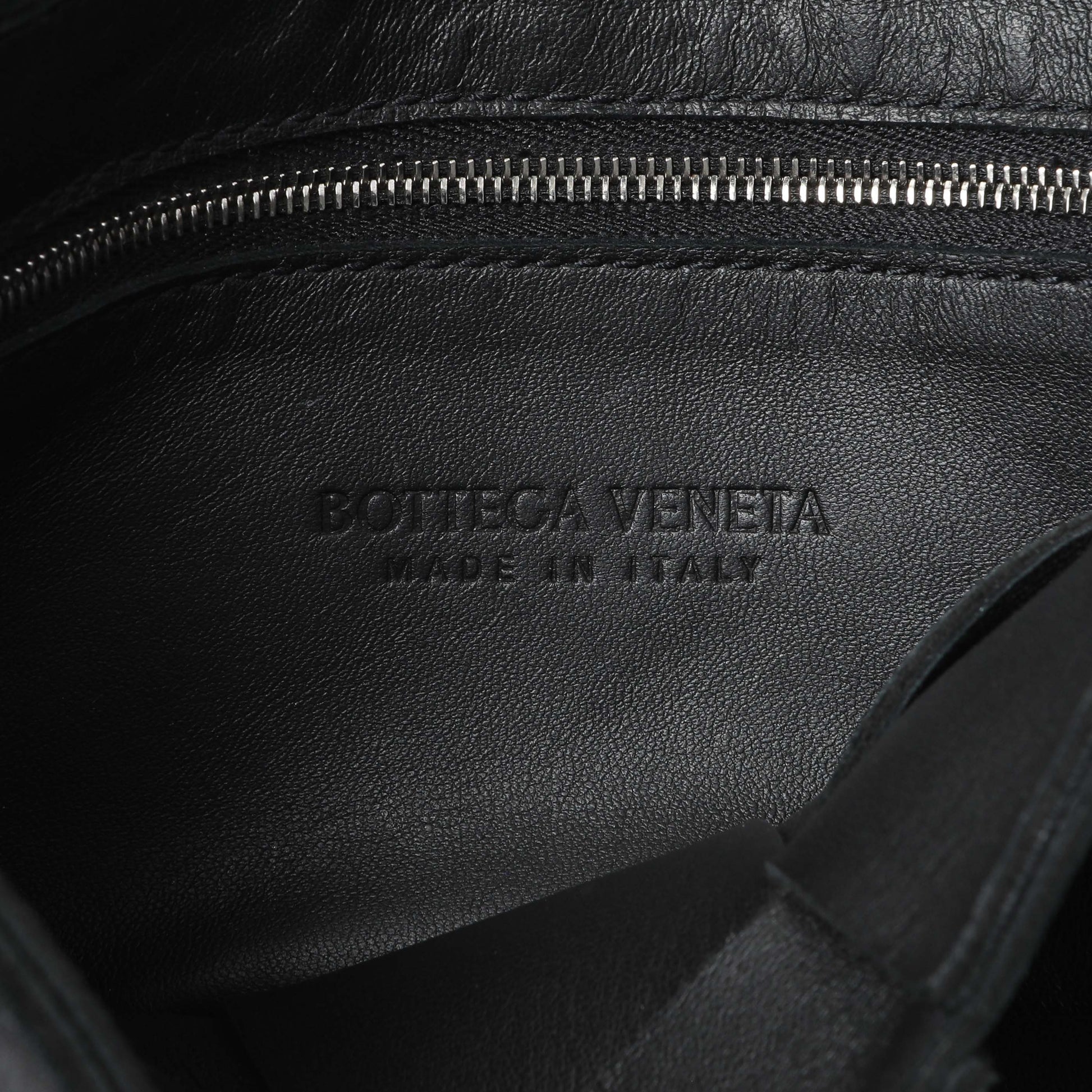 Exclusive Bottega Venetta Black Lambskin Maxi Intrecciato Cassette Crossbody Bag — Lifestyle View