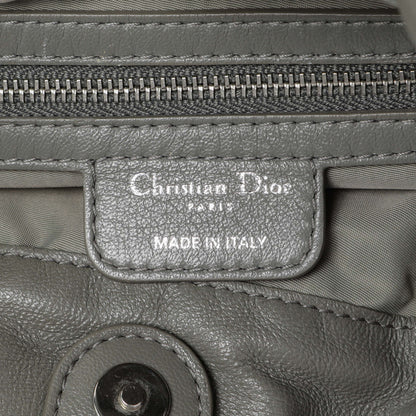 Exclusive Christian Dior Grey Nylon Cannage Charming Lock Tote — Detail View