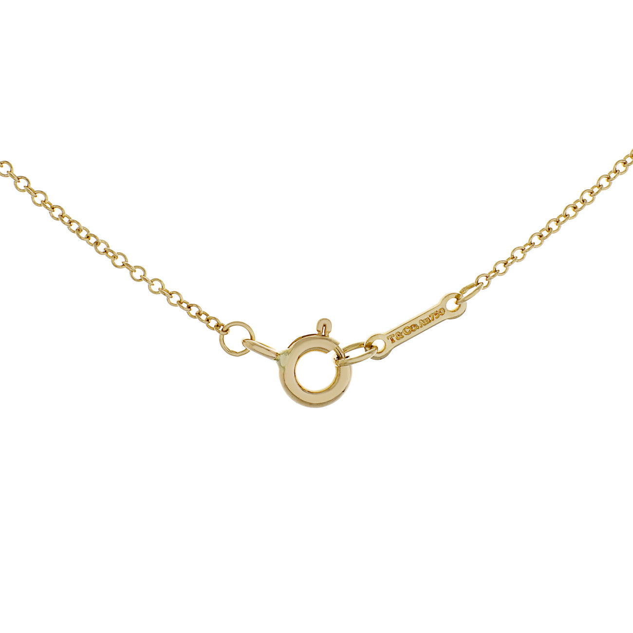 Exclusive Tiffany & Co. 18K Yellow Gold Paloma Picasso Loving Heart Pendant — Back View