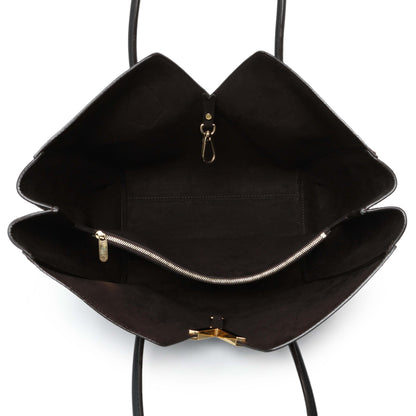 Exclusive Louis Vuitton Calfskin Monogram Kimono Tote Black — Top View