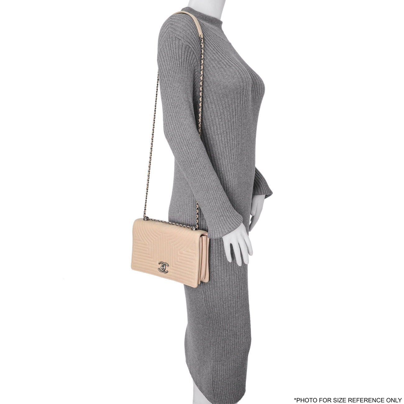 Exclusive Chanel Beige Quilted Calfskin Medium Korean Garden Flap — Alternate View 17