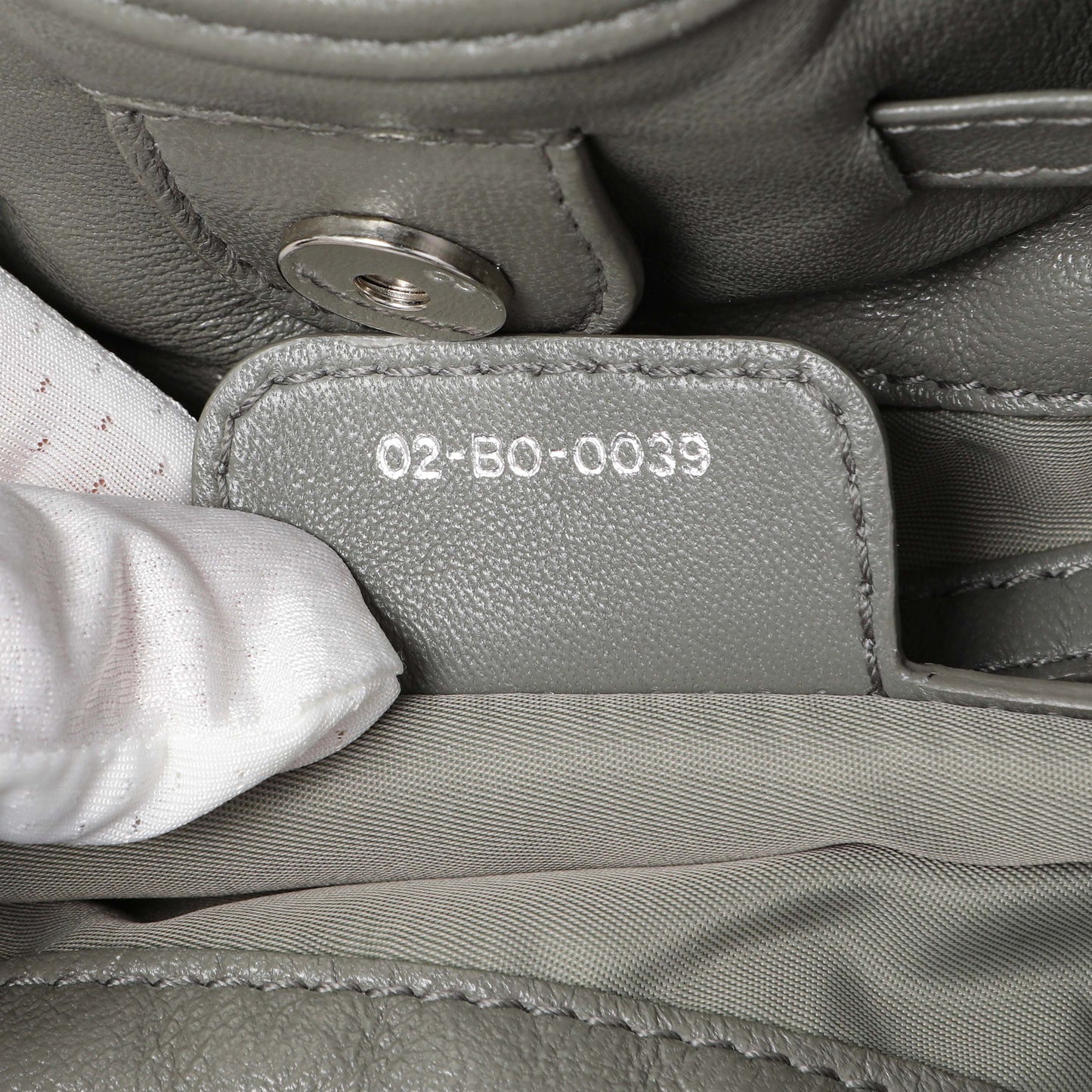 Exclusive Christian Dior Grey Nylon Cannage Charming Lock Tote — Lifestyle View