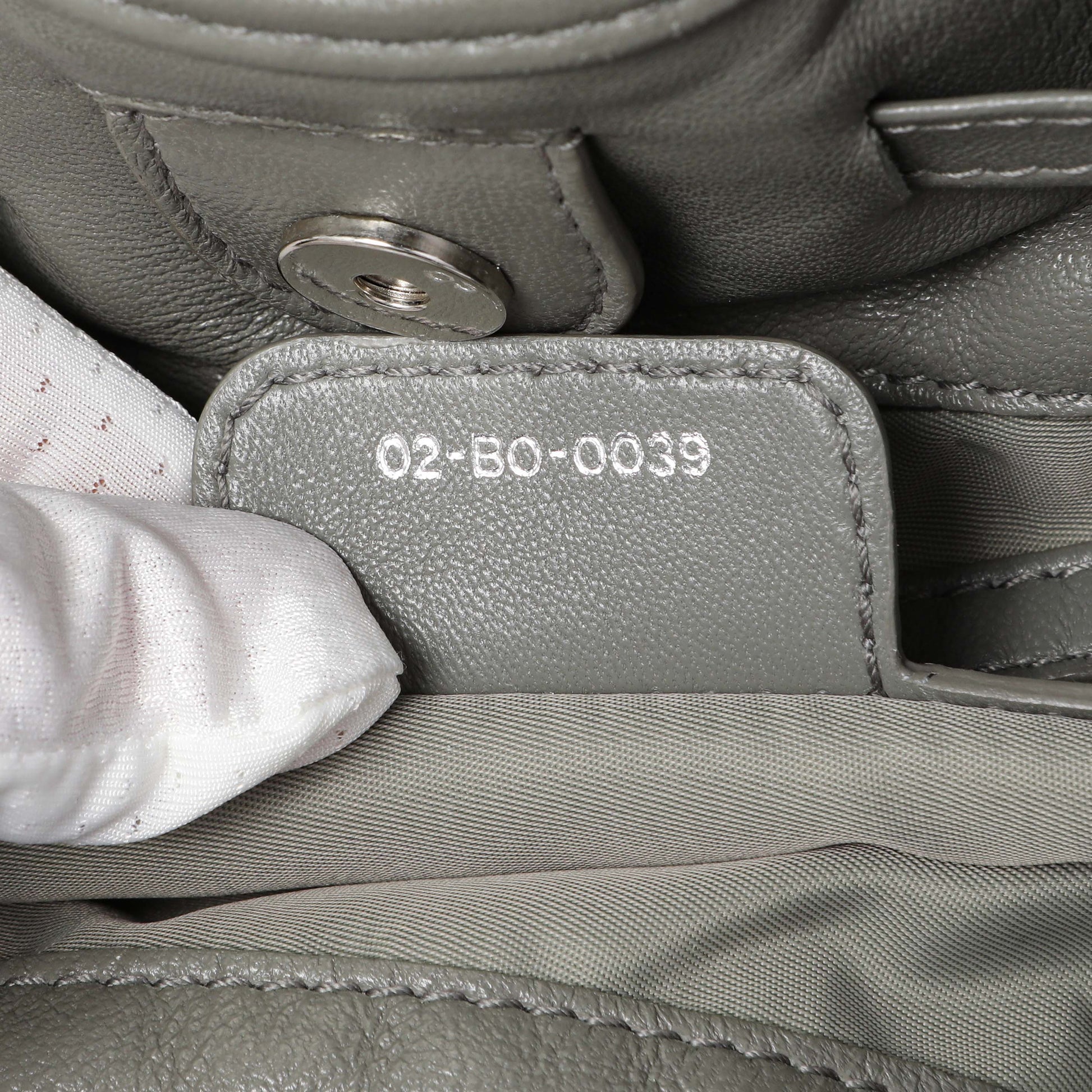 Exclusive Christian Dior Grey Nylon Cannage Charming Lock Tote — Lifestyle View