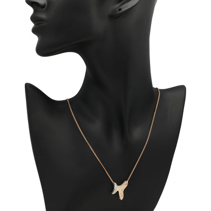 Exclusive 18K Rose Gold & White Gold 0.30 Carat Diamond Pendant — Back View