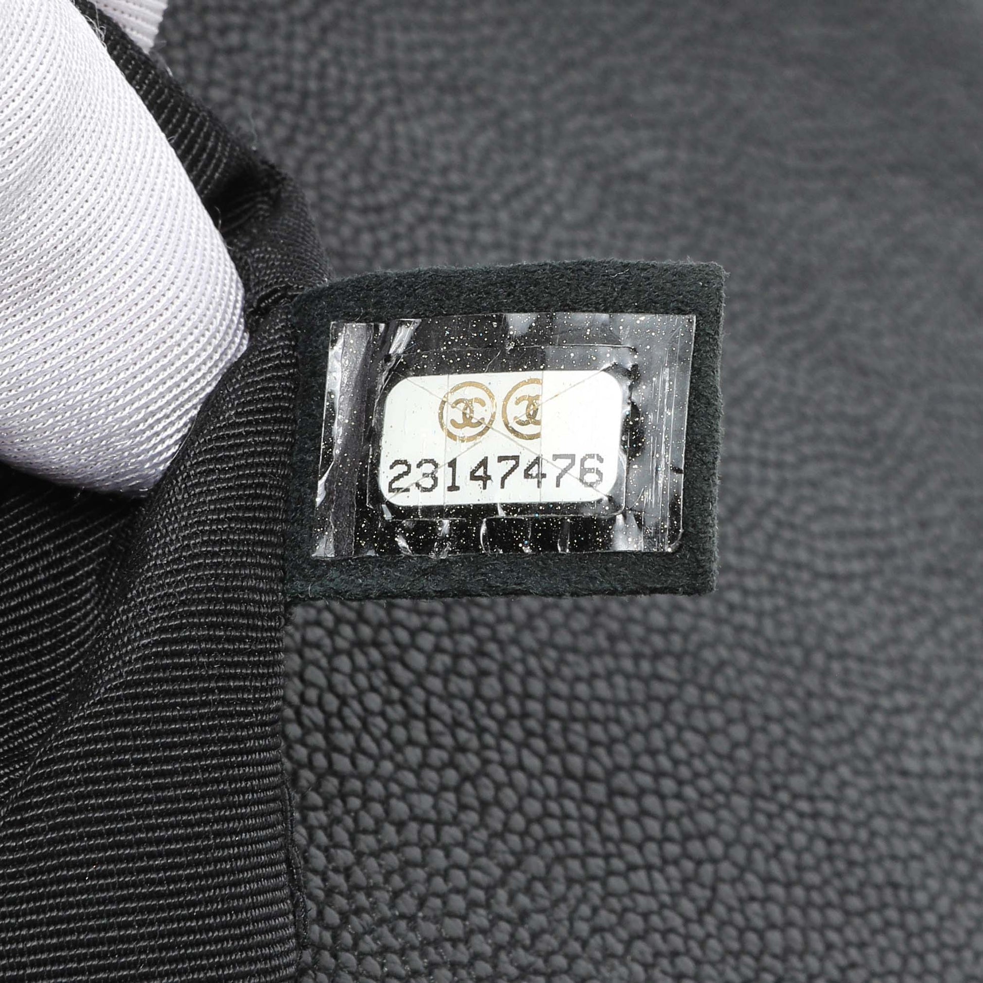 Exclusive Chanel Black Quilted Caviar New Medium Boy Bag — Alternate View 10