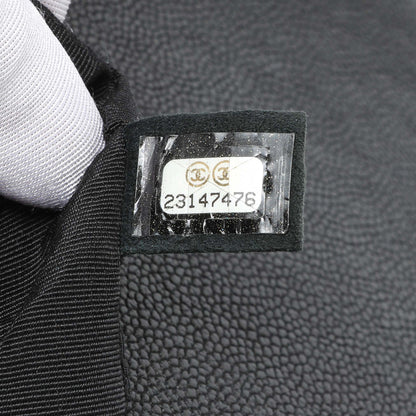 Exclusive Chanel Black Quilted Caviar New Medium Boy Bag — Alternate View 10