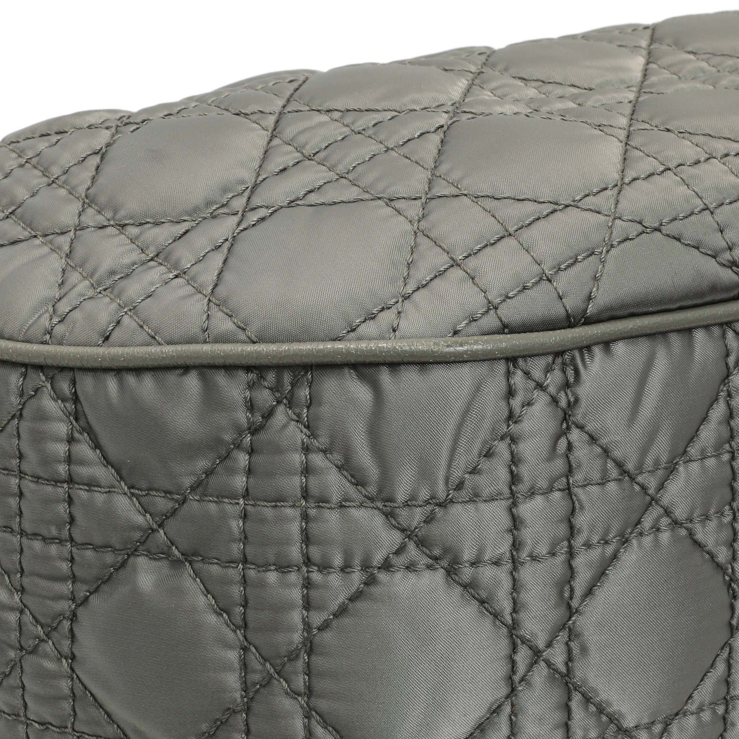 Exclusive Christian Dior Grey Nylon Cannage Charming Lock Tote — Alternate View 7