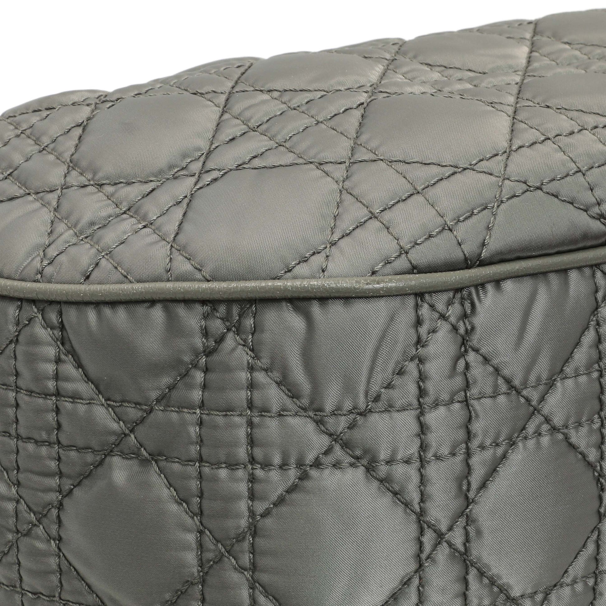 Exclusive Christian Dior Grey Nylon Cannage Charming Lock Tote — Alternate View 7