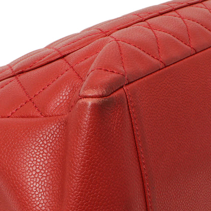 Exclusive Chanel Red Quilted Caviar Grand Shopping Tote GST — Lifestyle View