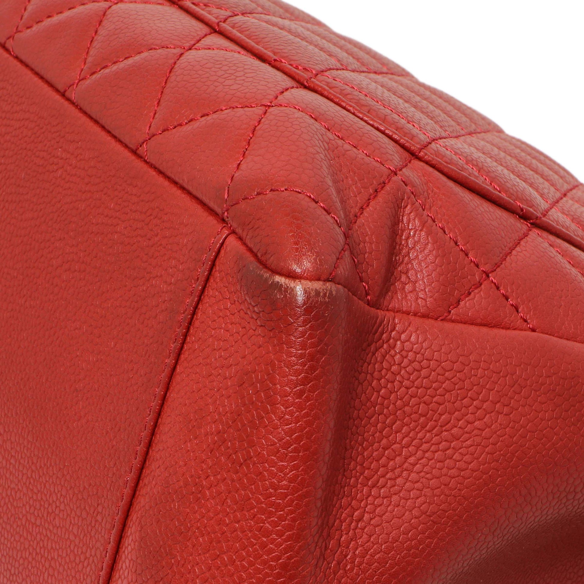 Exclusive Chanel Red Quilted Caviar Grand Shopping Tote GST — Alternate View 7