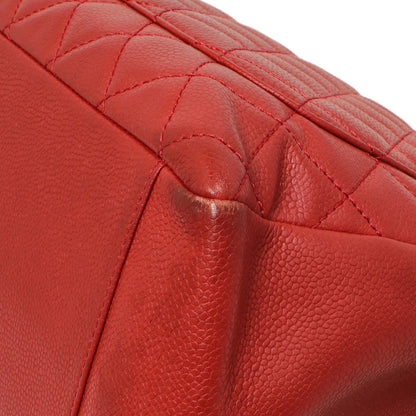 Exclusive Chanel Red Quilted Caviar Grand Shopping Tote GST — Alternate View 7