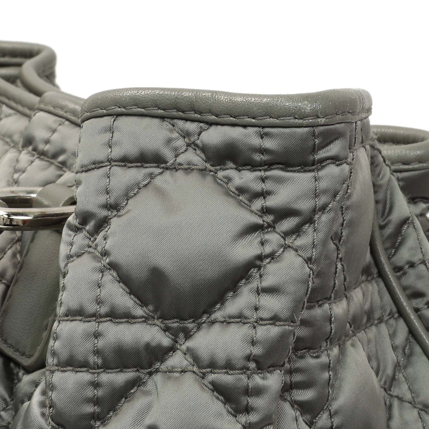 Exclusive Christian Dior Grey Nylon Cannage Charming Lock Tote — Alternate View 8