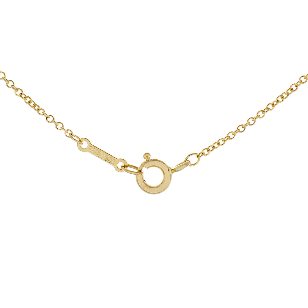 Exclusive Tiffany & Co. 18K Yellow Gold Paloma Picasso Graffiti X Pendant Necklace — Back View