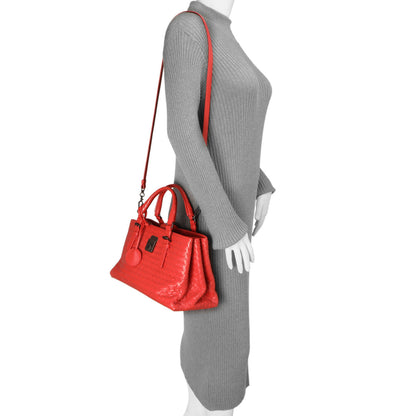 Exclusive Bottega Veneta Red Intrecciato Small Roma  Bag — Alternate View 7