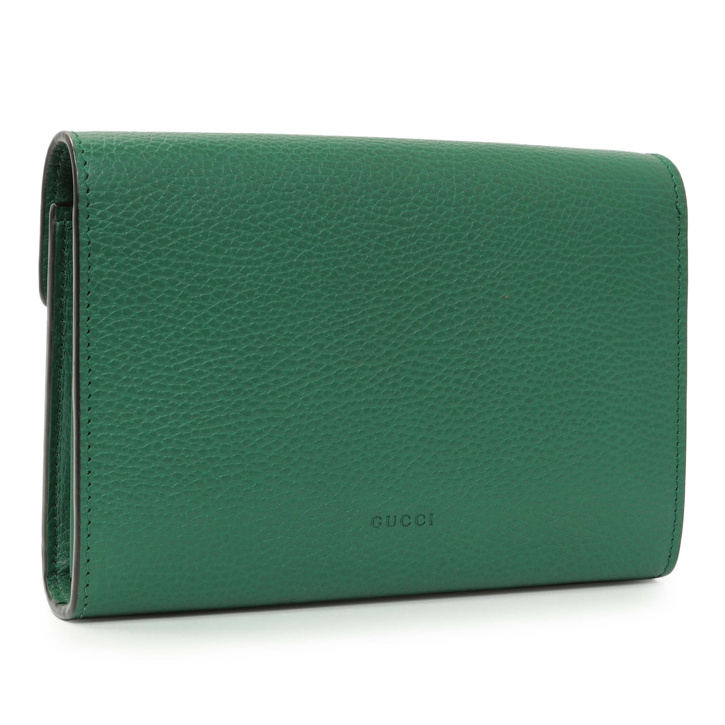 Exclusive Gucci Emerald Calfskin Mini Dionysus Chain Wallet — Side View