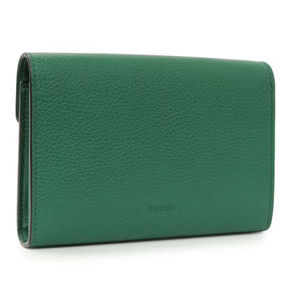 Exclusive Gucci Emerald Calfskin Mini Dionysus Chain Wallet — Side View