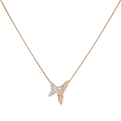 Exclusive 18K Rose Gold & White Gold 0.30 Carat Diamond Pendant — Front View