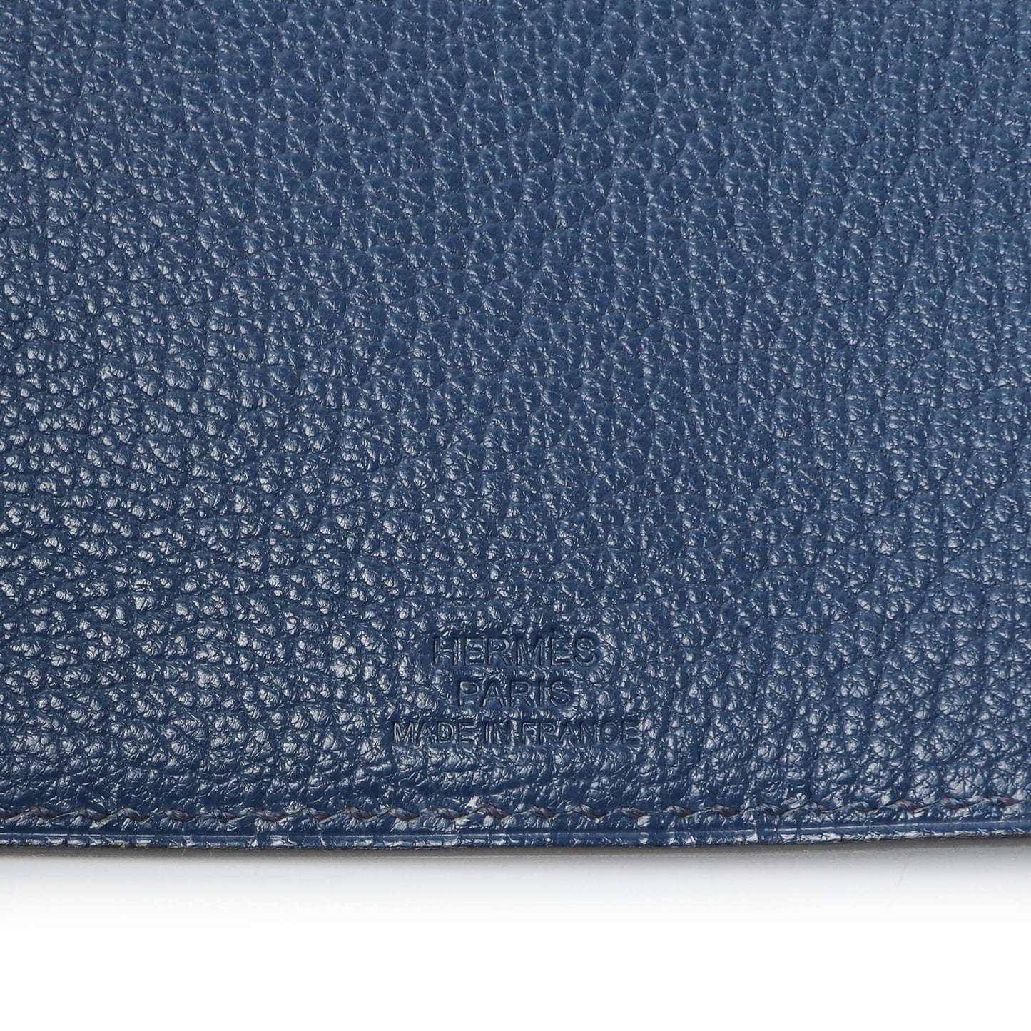 Exclusive Hermes Blue Tarmac Passport Holder — Lifestyle View