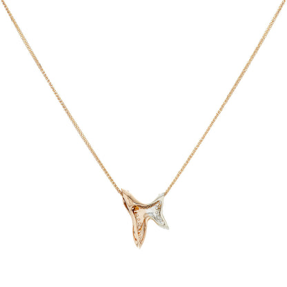 Exclusive 18K Rose Gold & White Gold 0.30 Carat Diamond Pendant — Side View