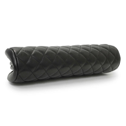 Exclusive Chanel Black Quilted Lambskin Timeless Clutch — Back View