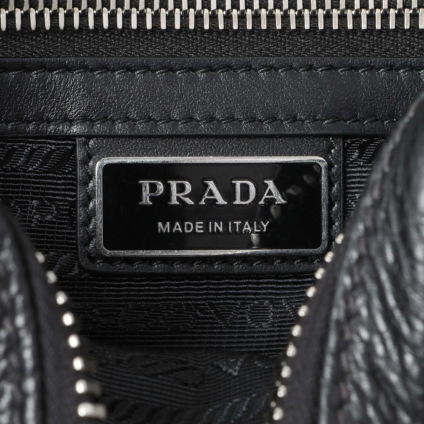 Exclusive Prada Vitello Daino Nero Shoulder Bag — Alternate View 9