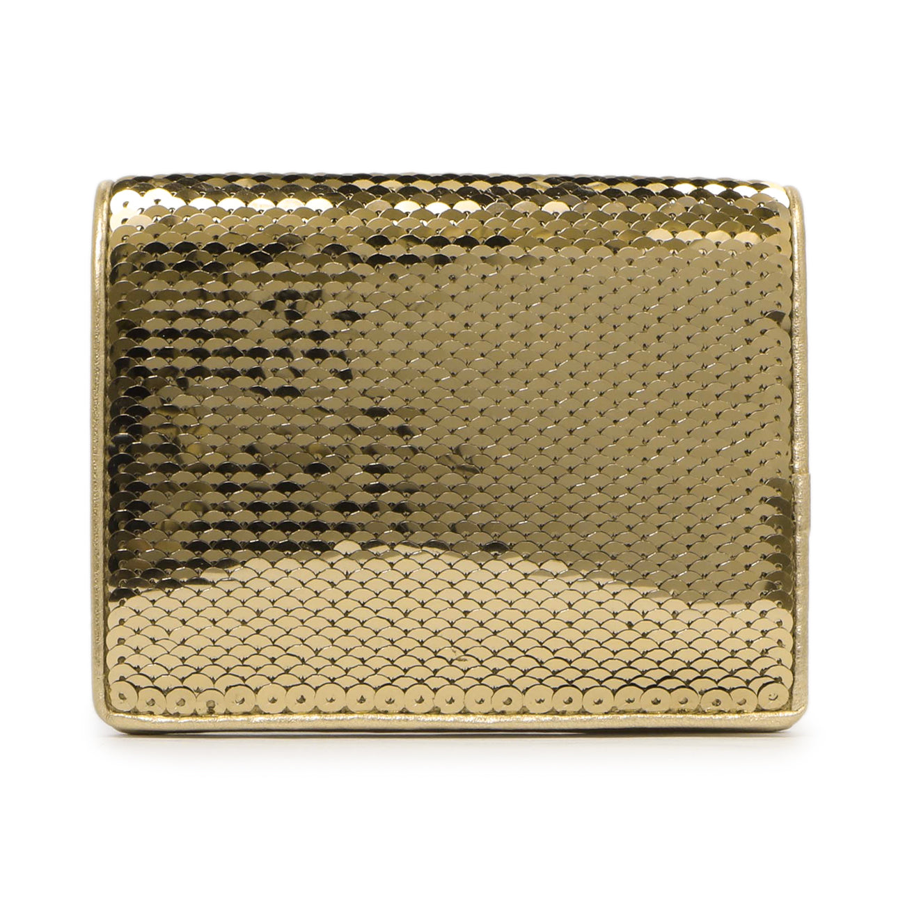 Exclusive Miu Miu Gold Sequin Wallet — Side View