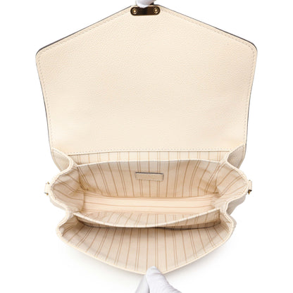 Exclusive Louis Vuitton Creme Empreinte Pochette Metis — Top View