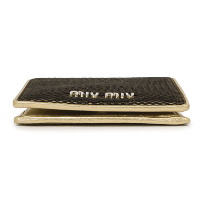 Exclusive Miu Miu Gold Sequin Wallet — Back View