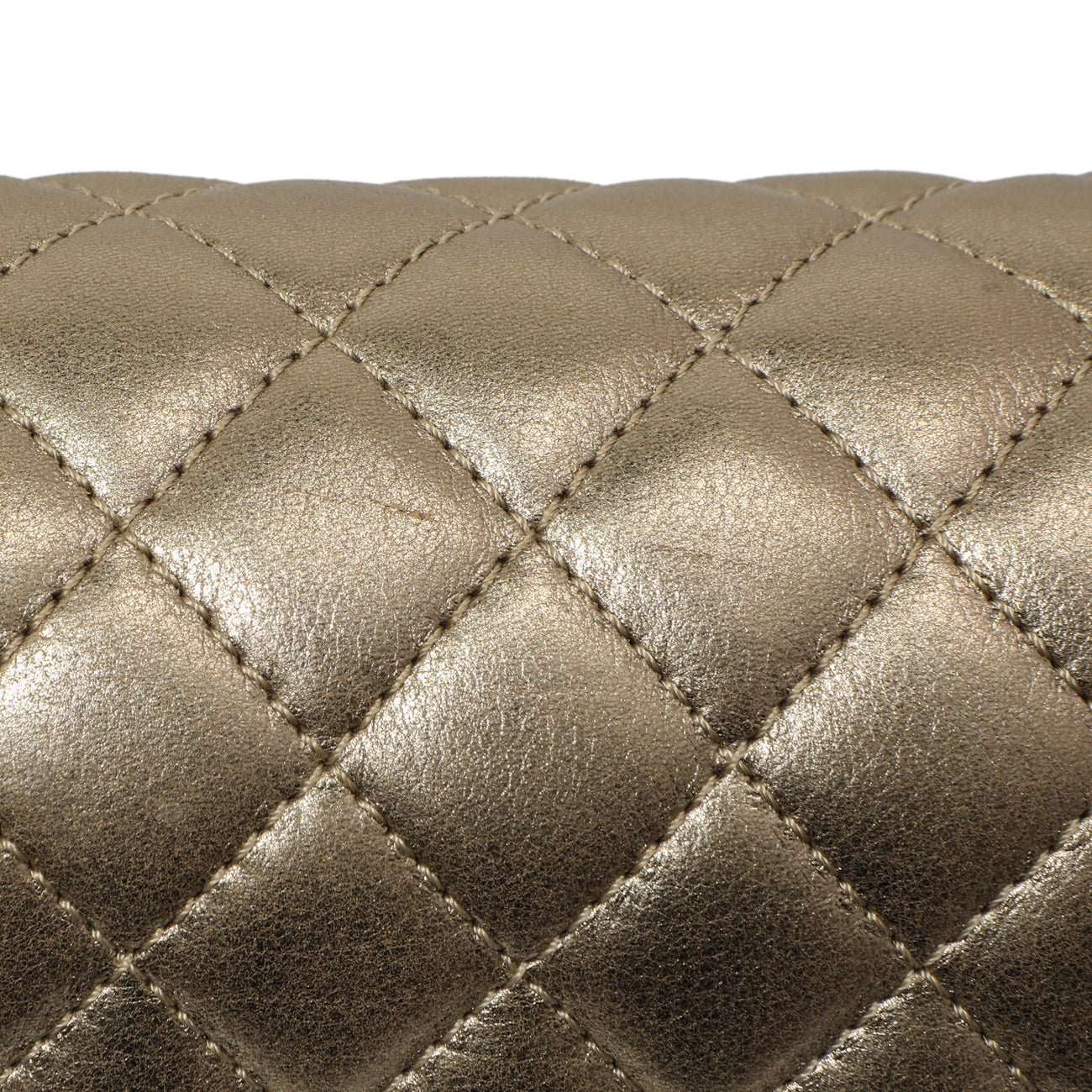 Exclusive Chanel Silver Gold Quilted Calfskin Medium Boy Bag — Alternate View 12