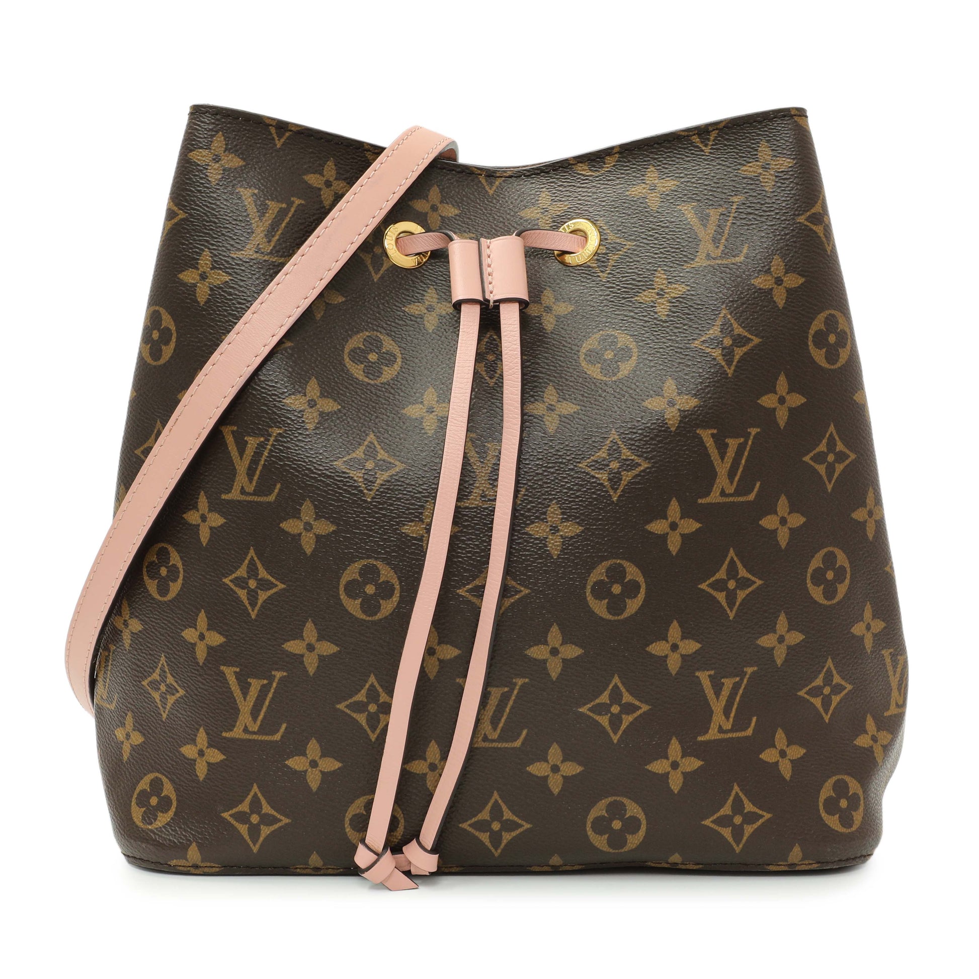 Exclusive Louis Vuitton Rose Poudre Monogram Neonoe MM — Front View