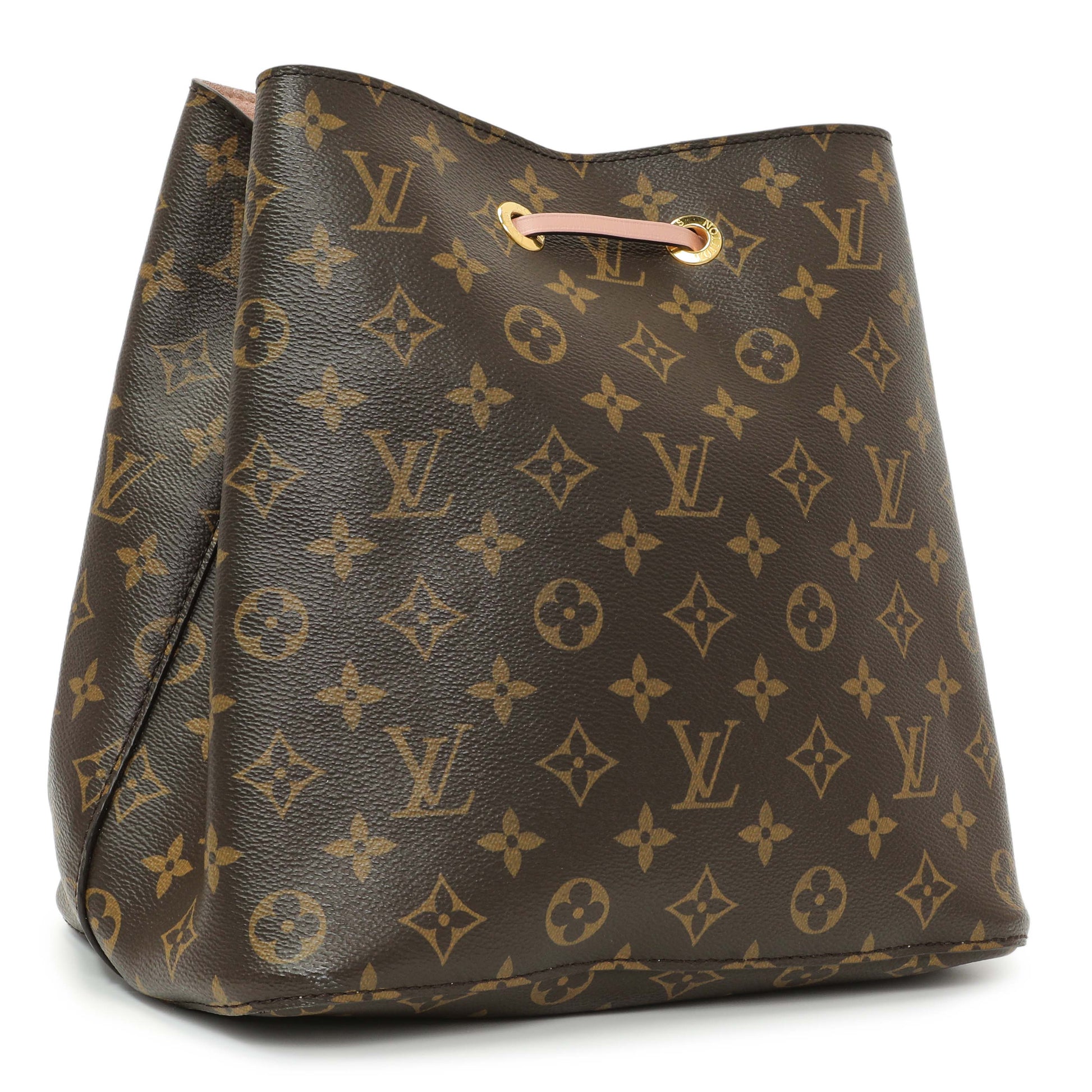 Exclusive Louis Vuitton Rose Poudre Monogram Neonoe MM — Side View