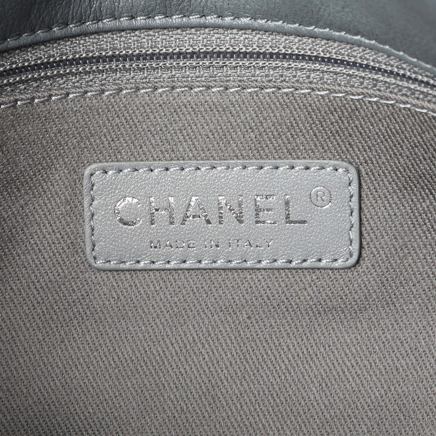 Exclusive Chanel Beige Canvas Tromp L’Oeil Graffiti Oh My Boy Flap — Lifestyle View