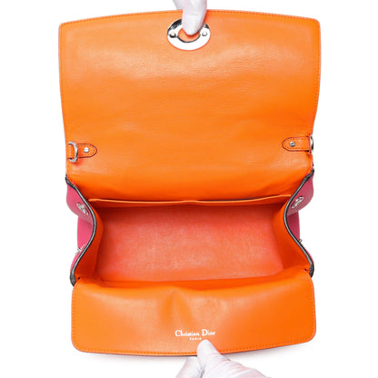 Exclusive Christian Dior Pink Bullcalf Small Be Dior Flap — Top View