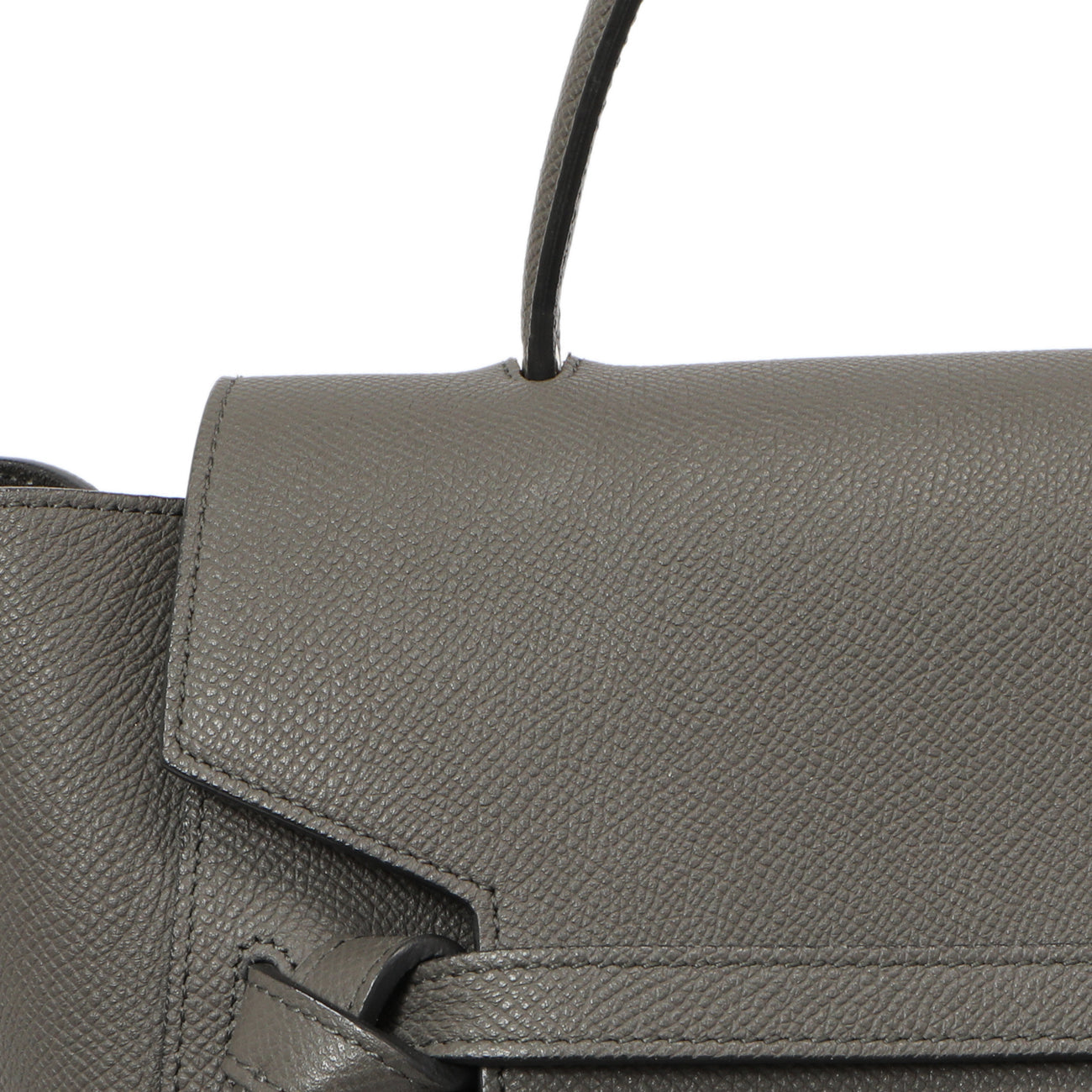 Exclusive Celine Grey Grained Calfskin Mini Belt Bag — Alternate View 12