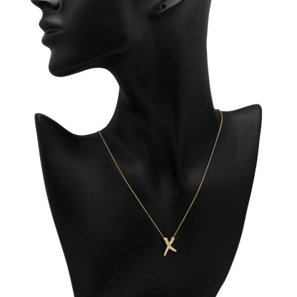 Exclusive Tiffany & Co. 18K Yellow Gold Paloma Picasso Graffiti X Pendant Necklace — Detail View