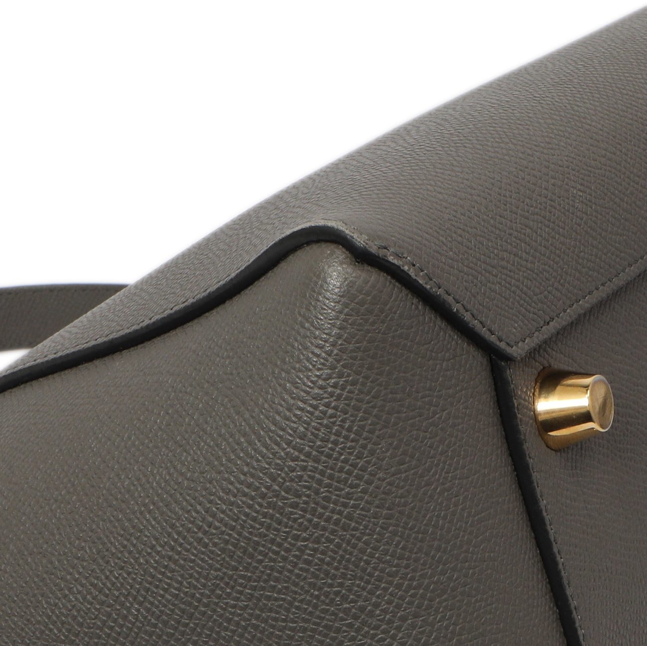 Exclusive Celine Grey Grained Calfskin Mini Belt Bag — Lifestyle View