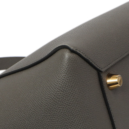 Exclusive Celine Grey Grained Calfskin Mini Belt Bag — Lifestyle View