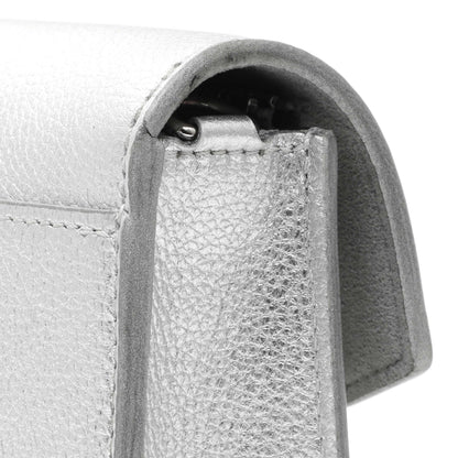Exclusive Louis Vuitton Silver Soft Calfskin Mylockme Chain Pochette — Alternate View 8