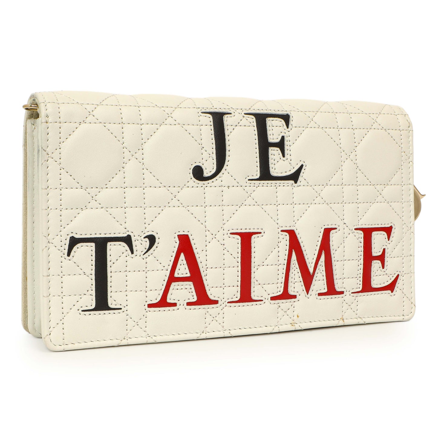 Exclusive Christian Dior Lambskin Cannage DiorAmour Lady Dior Clutch — Back View