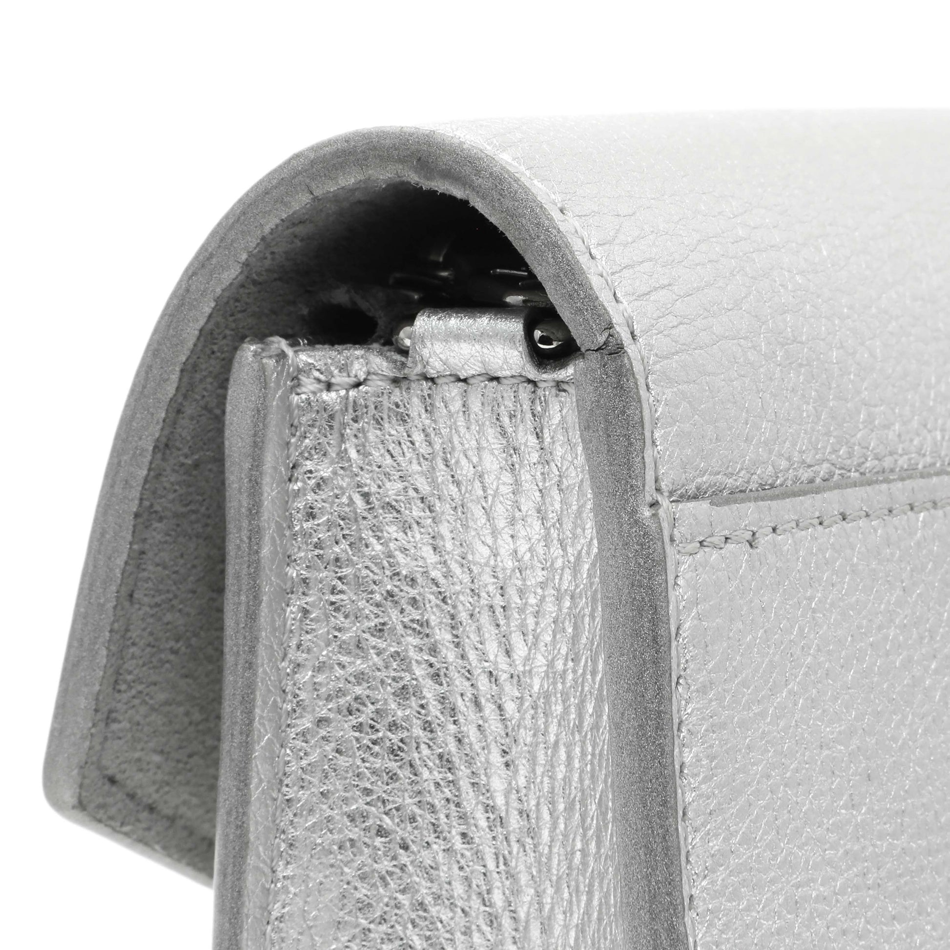 Exclusive Louis Vuitton Silver Soft Calfskin Mylockme Chain Pochette — Alternate View 7
