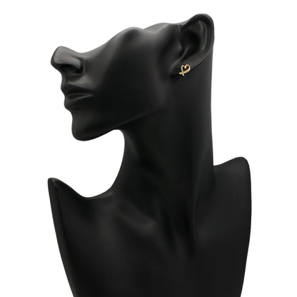 Exclusive Tiffany & Co. 18K Yellow Gold Paloma Picasso Loving Heart Earrings — Back View