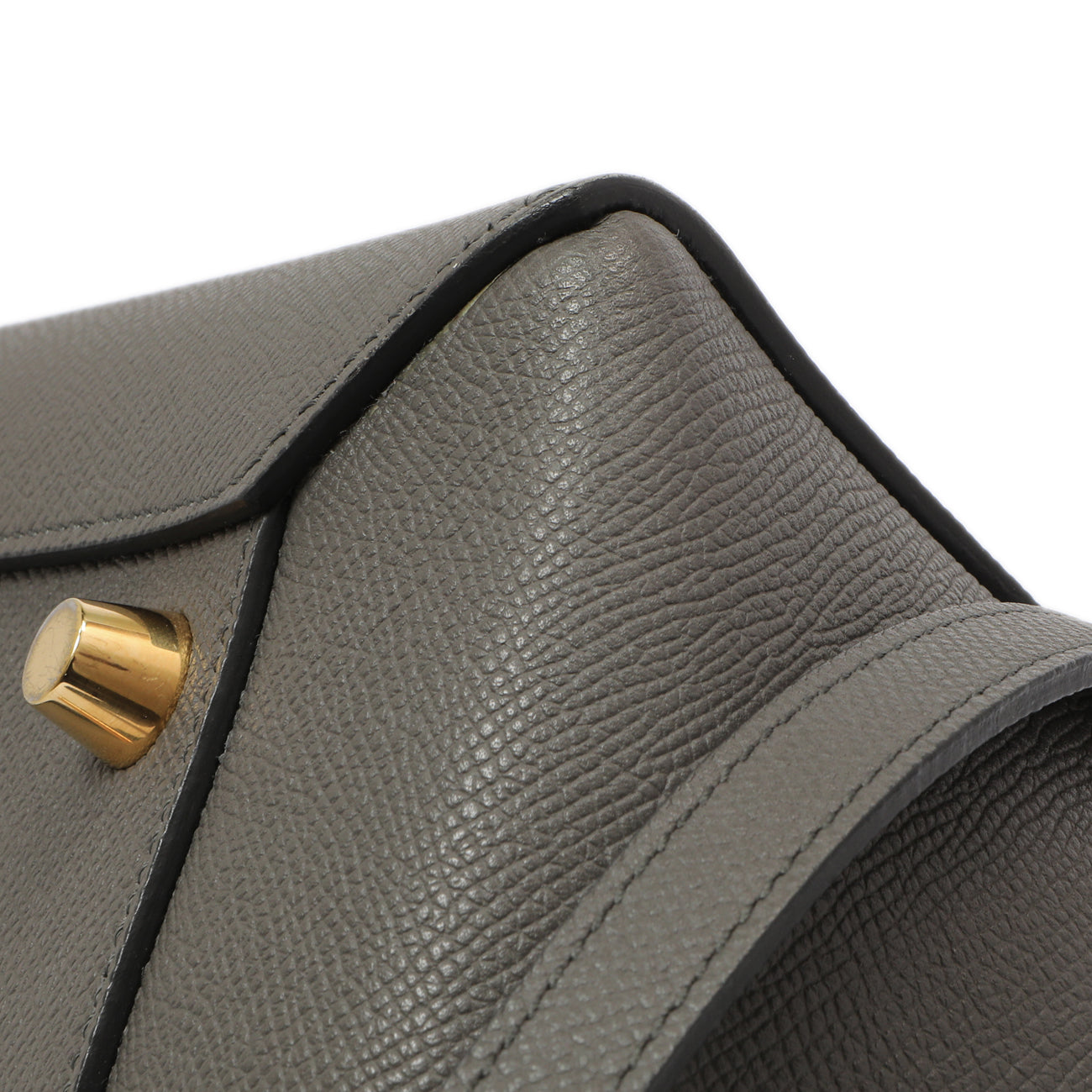 Exclusive Celine Grey Grained Calfskin Mini Belt Bag — Alternate View 8