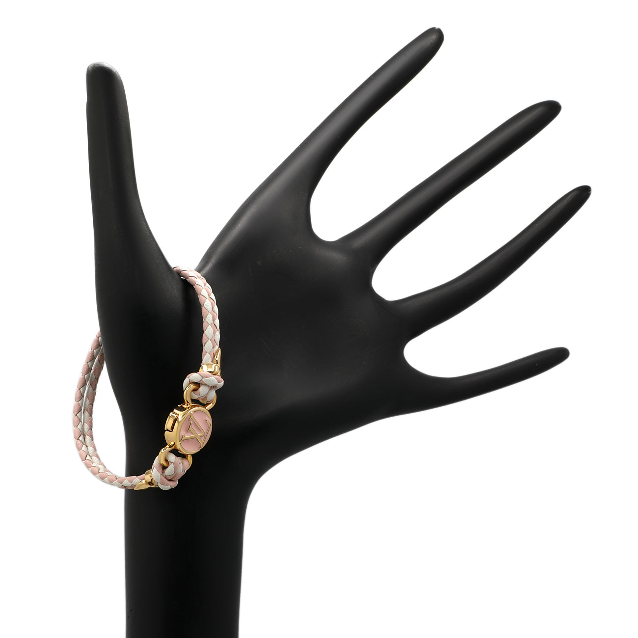 Exclusive Louis Vuitton Braided Calfskin Clic It Fun and Sun Bracelet — Top View