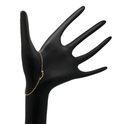 Exclusive Tiffany & Co. 18K Yellow Gold Diamond T Smile Bracelet — Back View