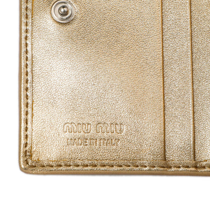 Exclusive Miu Miu Gold Sequin Wallet — Detail View