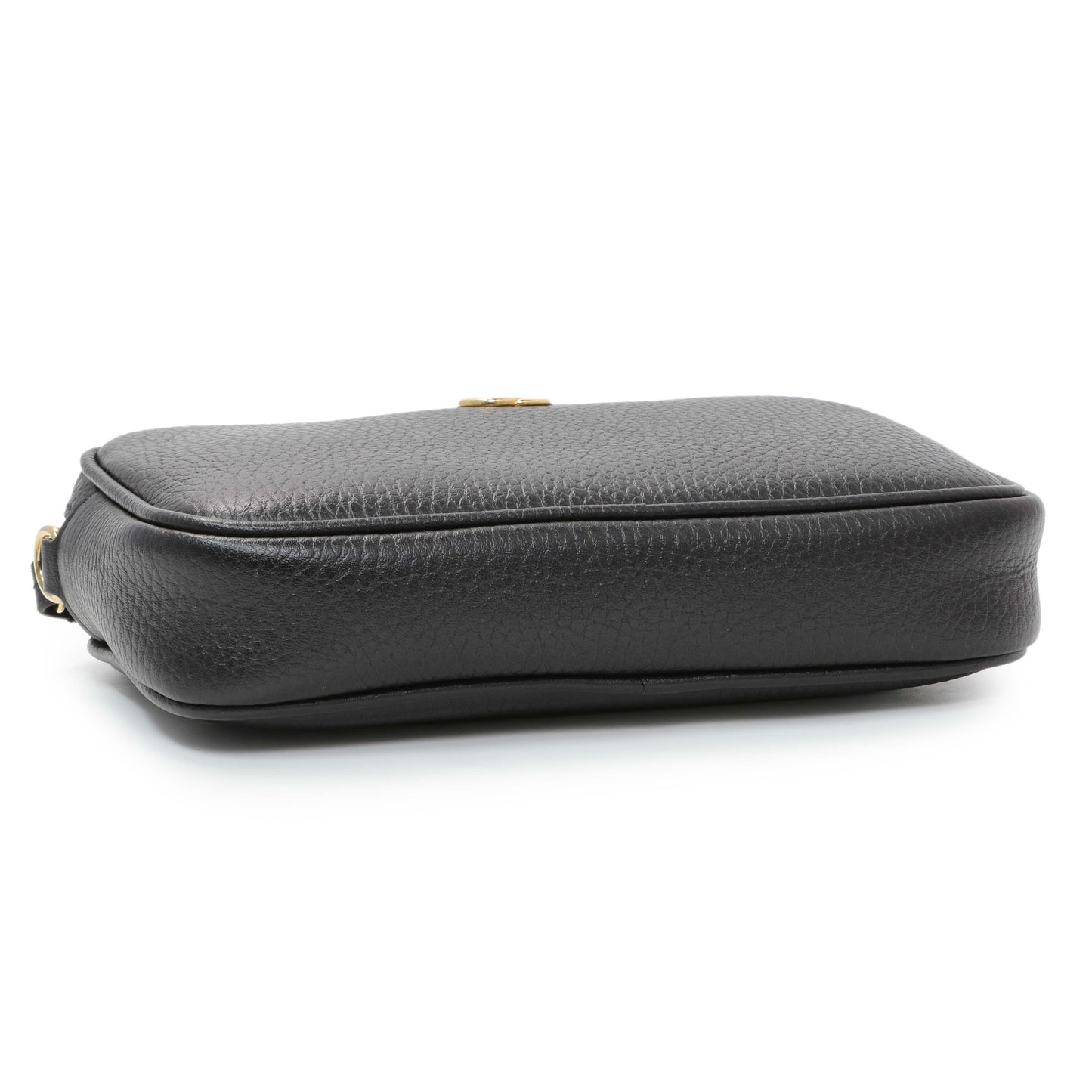 Exclusive Gucci Black Calfskin Super Mini Marmont Shoulder Bag — Back View