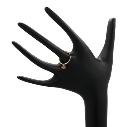 Exclusive Gucci 18K Rose Gold GG Running Charm Ring — Back View