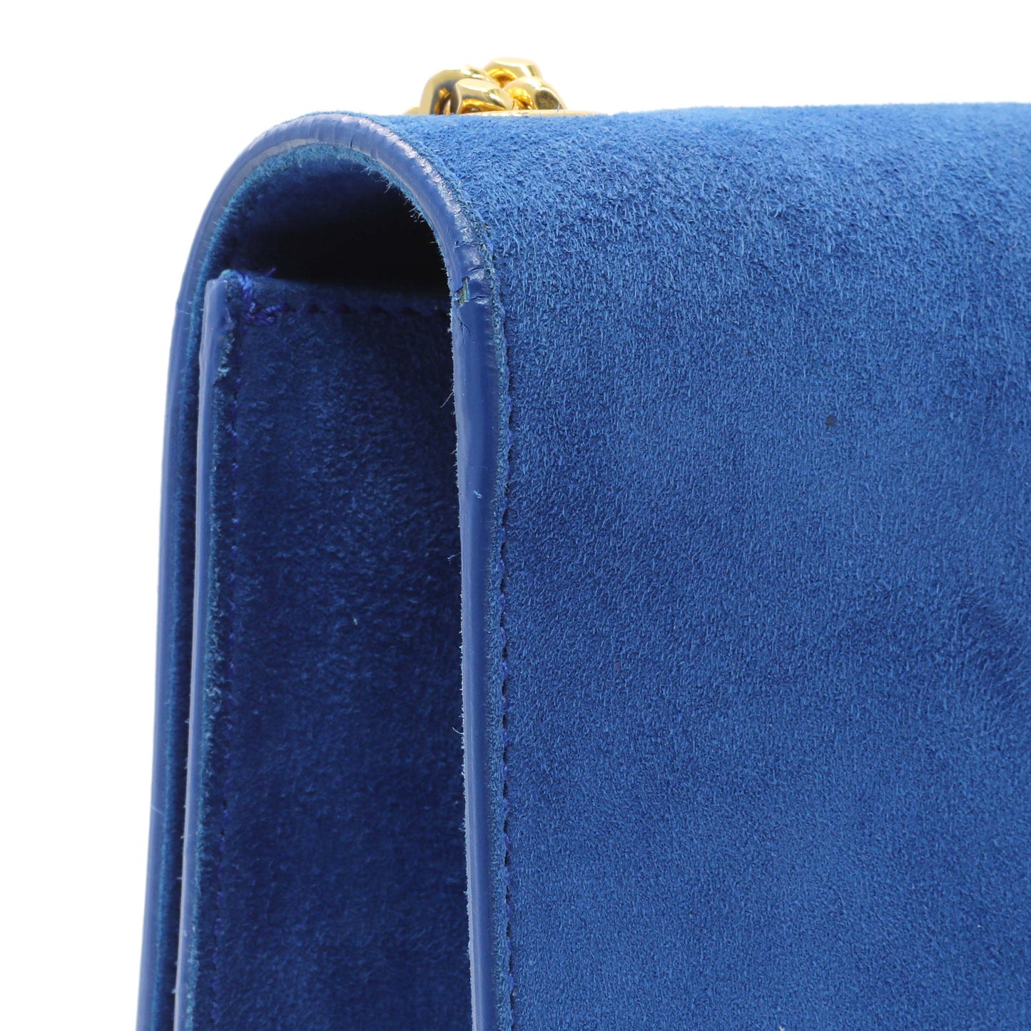 Exclusive Saint Laurent Blue Suede Medium Classic Monogram Kate Tassel Satchel — Alternate View 7