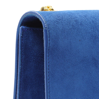 Exclusive Saint Laurent Blue Suede Medium Classic Monogram Kate Tassel Satchel — Alternate View 7
