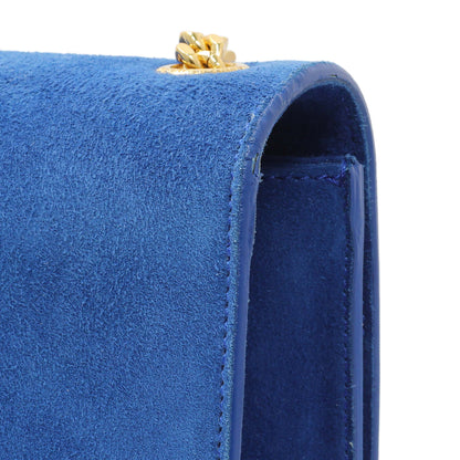 Exclusive Saint Laurent Blue Suede Medium Classic Monogram Kate Tassel Satchel — Alternate View 8